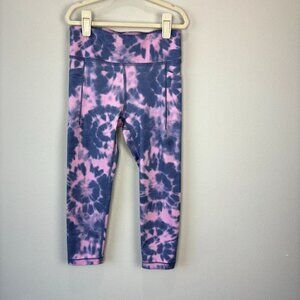 Athleta Girl High Rise Stash Your Treasures Capri Legging Tie Dye S/7